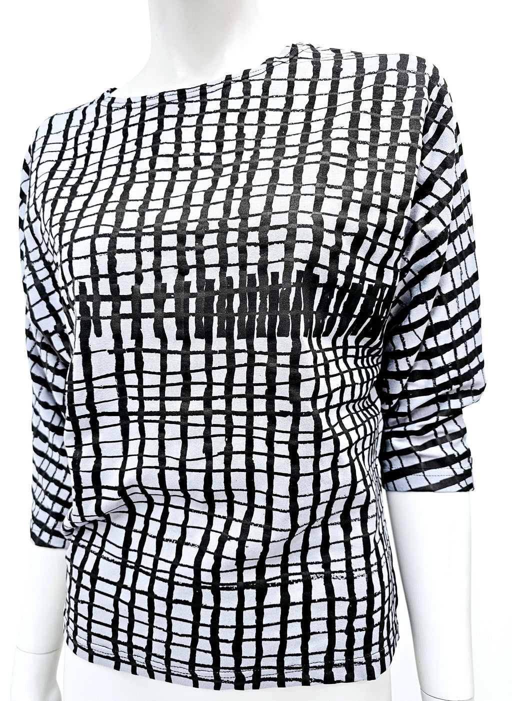 DESTROYED LAYERED TOP CHECK_GREY main image 0