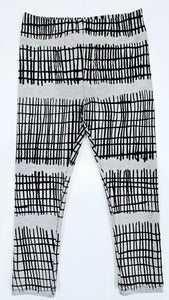 Black Fence on Grey Children's cotton lycra leggings