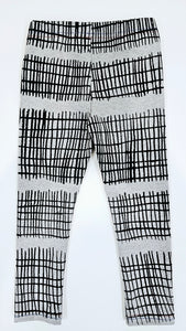 Black Fence on Grey Children's cotton lycra leggings