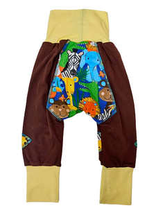 Children's Pant with Back Patch Brown