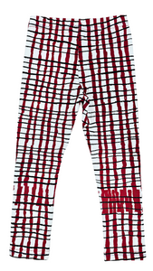 Red and Black Chekers Children's cotton lycra leggings