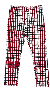 Red and Black Chekers Children's cotton lycra leggings