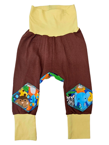 Children's Pant with Back Patch Brown