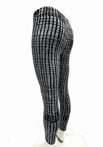 Grey black on grey cotton lycra leggings – NMBQ