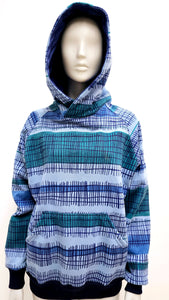 Blue fence fleece standard hoodie