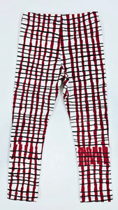 Red and Black Chekers Children's cotton lycra leggings