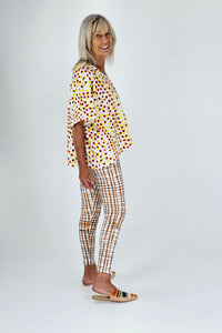 Red and yellow spots one size top